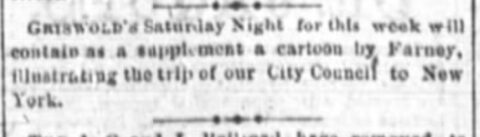 1874-09: Farny Illustrates for “Cincinnati Saturday Night”