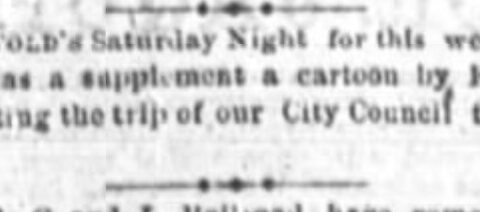 1874-09: Farny Illustrates for “Cincinnati Saturday Night”