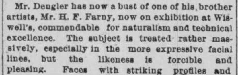1877-05: Frank Dengler’s Bust of Henry Farny