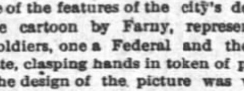 1877-09: Sketch of Crippled Soldiers Clasping Hands
