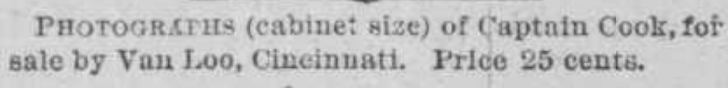 1881-08: Capt. Cook Photos w/ Farny Design