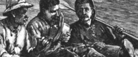 1881-10: “The Last Match” Canoe Illustration