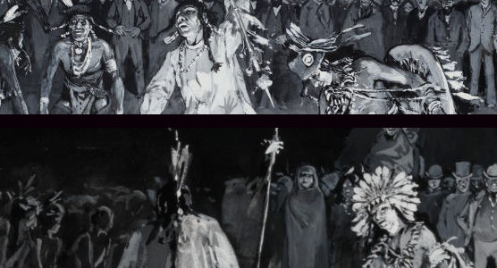 1883: Indian Fire Dance Vs. A Dance of Crow Indians